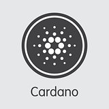 Cardano Crypto Currency - Vector Coin Image.