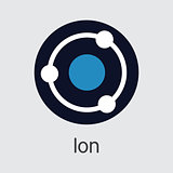 Ion Virtual Currency. Vector ION Element.