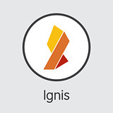 Ignis Virtual Currency - Vector Web Icon.