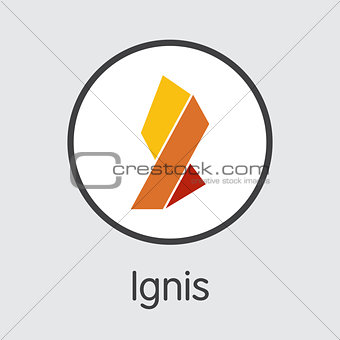 Ignis Virtual Currency - Vector Web Icon.