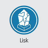 Lisk Cryptographic Currency. Vector LSK Web Icon.