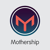 Mothership - Virtual Currency Coin Illustration.