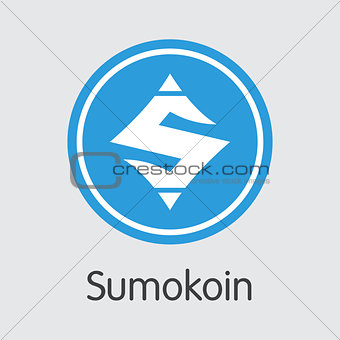 Sumokoin Blockchain Cryptocurrency - Vector Coin Image.
