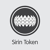 Sirin Token Digital Currency. Vector SRN Colored Logo.