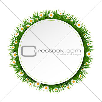 Banner Ball With Grass And Flower