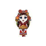 ukraine girl folk ornament, perfect logo, decor design on Cup, clothes floral design, print for handbag t-shirt