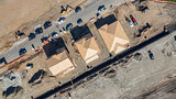 Drone Aerial View of Home Construction Site Early Stage.