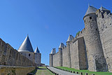 Carcassonne medieval walled city in France