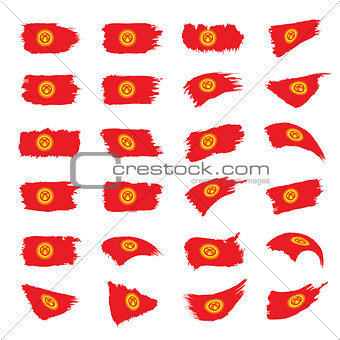 kirghizia flag, vector illustration