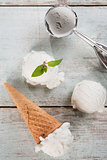 yogurt ice cream cone 