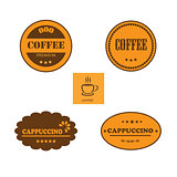 Set of retro coffee labels