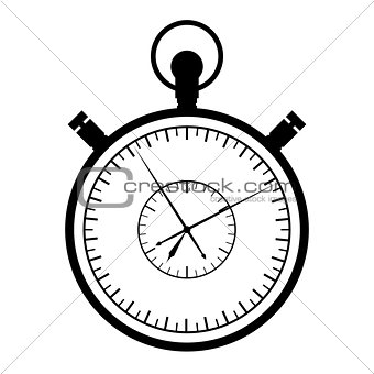 Stopwatch on a white background