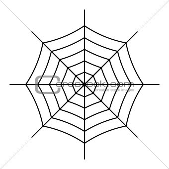 Spiderweb icon isolated on white background