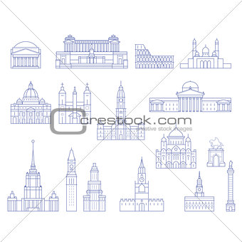 European architecture - buildings, cathedrals and monuments in l