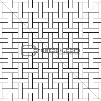 Seamless wicker pattern - vector geometric background