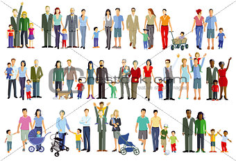 Family generation groups, illustration