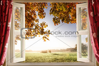 Open window onto stunning countryside