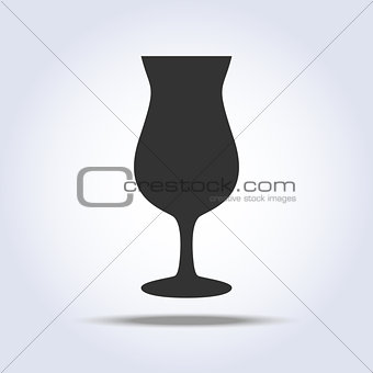 Wineglass goblet object in gray colors