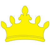 Golden yellow crown icon symbol
