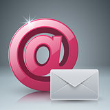 Email and mail icon. Abstract 3D Infographic.