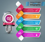 Infographic design. Bulb, Light icon.