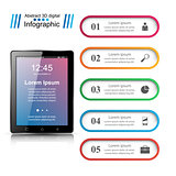 Digital gadget, smartphone tablet icon. Business infographic.