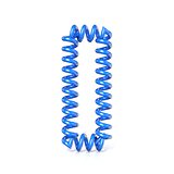 Spring, spiral cable font collection letter - I. 3D