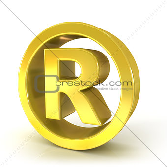 Registered trademark 3D golden sign