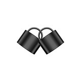Two connected padlocks in black design