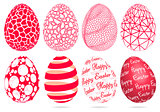 Abstract 3D Easter eggs, vector set
