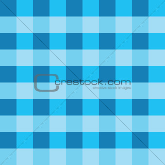 Blue gingham tablecloth seamless vector background pattern design