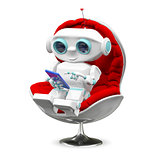 Illustration Little Robot In the Armchair
