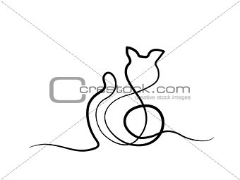 Cat silhouette logo