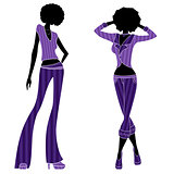 Attractive stylized female in pants