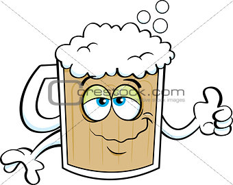 Cartoon beer mug.