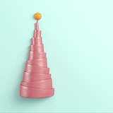 Abstract pyramid with sphere on the top on bright background