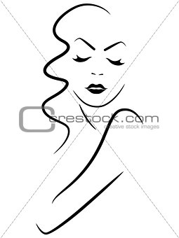 Sensual woman with closed eyes