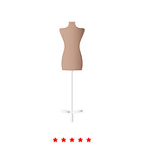 Fashion stand, female torso mannequin it is icon .