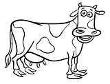 cow farm animal character cartoon color book