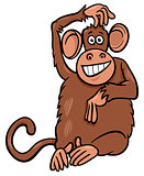 funny monkey animal character cartoon illustration