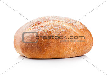Freshly baked gluten free organic bread on white