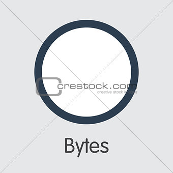 Bytes - Blockchain Cryptocurrency Graphic Symbol.