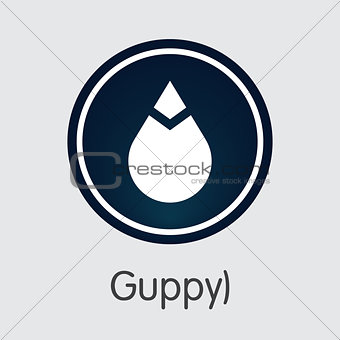 Guppy - Virtual Currency Coin Pictogram.