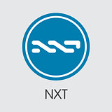 Nxt Virtual Currency - Vector Coin Illustration.