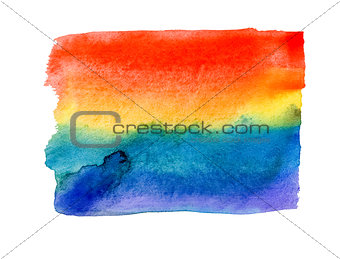 Rainbow watercolor painted background