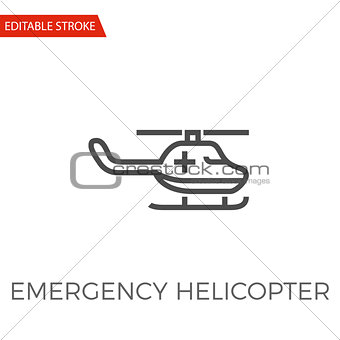 Emergency Helicopter Vector Icon