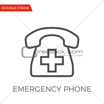 Emergency Phone Vector Icon