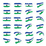 Lesotho flag, vector illustration
