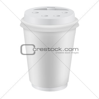 White Blank realistic coffee cup mockup
