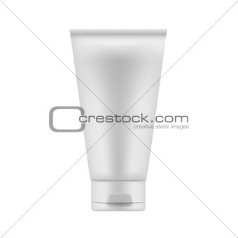 Tube Of Cream Or Gel Grayscale Silver White Clean. Ready For You